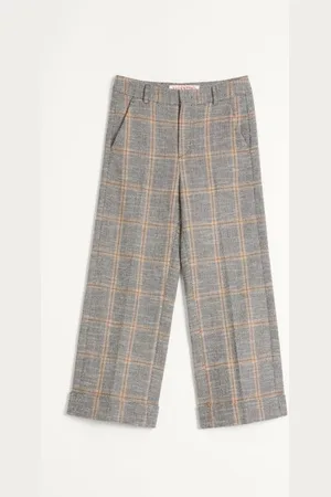 VALENTINO HOSE AUS WOLLMISCHUNG MIT UMSCHLAG UND KAROMUSTER Mann 46