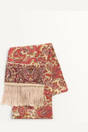 VALENTINO GARAVANI VOYAGE IMAGINAIRE BANDEAU-SCHAL AUS SEIDE MIT FRANSEN Mann UNI