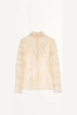 VALENTINO TOP AUS DENTELLE MIT ROSENMUSTER Frau 36