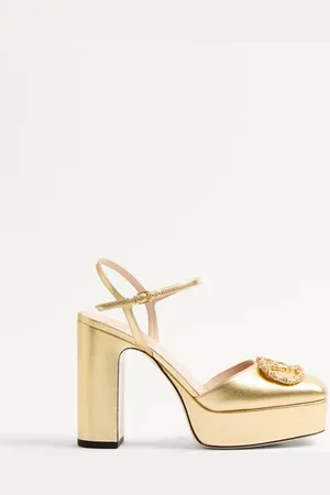 VALENTINO GARAVANI VLOGO SIGNATURE PLATEAU-PUMPS AUS LAMINIERTEM NAPPALEDER 115 MM Frau 36