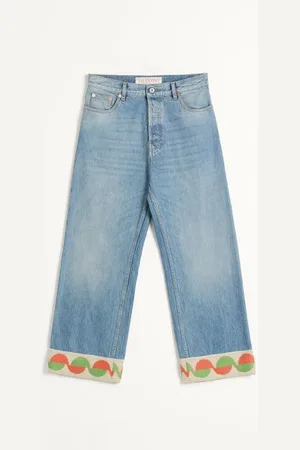 VALENTINO DENIMHOSE MIT JACQUARD-SAUM Mann 31