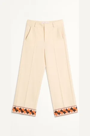 VALENTINO HOSE AUS WOLL-GABARDINE MIT JACQUARD-SAUM Mann 44