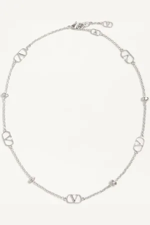 VALENTINO GARAVANI VLOGO SIGNATURE HALSKETTE AUS METALL UND KRISTALL Frau UNI