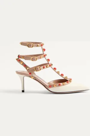 VALENTINO GARAVANI ROCKSTUD PUMPS AUS KALBSLEDER MIT CABOCHON-STEINEN 65 MM Frau 35.5