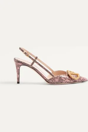 VALENTINO GARAVANI VLOGO SIGNATURE SLINGBACK PUMPS AUS TEJUS 80 MM Frau 36.5