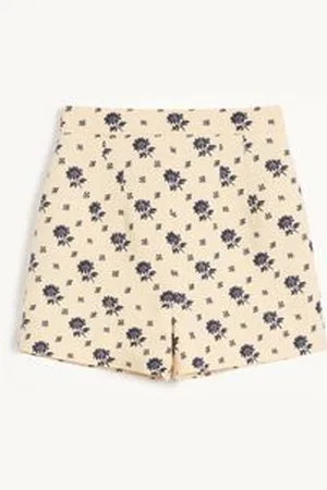 VALENTINO SHORTS AUS CRÊPE COUTURE FIORELLINO BLU PAPIER FLORAL Frau 36