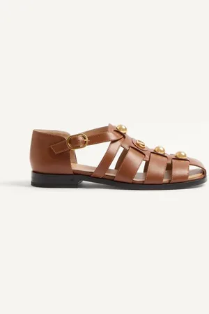 VALENTINO GARAVANI VLOGO SIGNATURE FISHERMAN SANDALEN AUS KALBSLEDER, 20 MM Frau 36.5