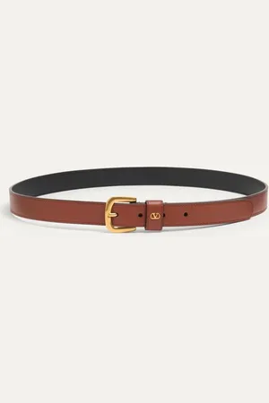 VALENTINO GARAVANI VLOGO SIGNATURE GÜRTEL AUS GLÄNZENDEM KALBSLEDER 25 MM Mann 085