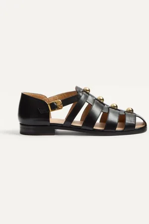 VALENTINO GARAVANI STUDSHIELD FISHERMAN SANDALEN AUS KALBSLEDER Mann 39