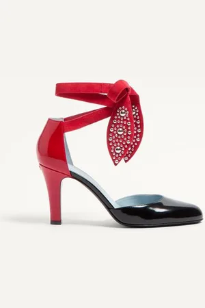 VALENTINO GARAVANI FOLIEFOLIAGE PUMPS AUS ABRASIVEM KALBSLEDER 85 MM Frau 35.5