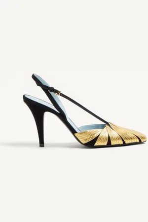 VALENTINO GARAVANI FOLIEFOLIAGE SLINGBACK-PUMPS AUS WILDLEDER 90 MM Frau 35.5