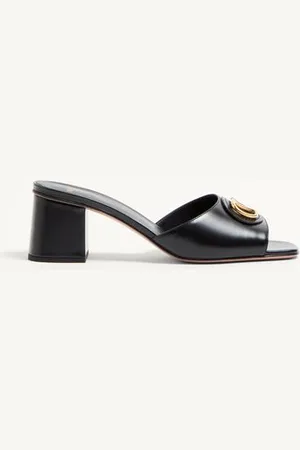VALENTINO GARAVANI VLOGO SIGNATURE SLIDE SANDALEN AUS KALBSLEDER 60 MM Frau 35.5