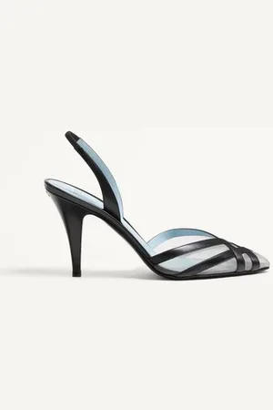 VALENTINO GARAVANI IMPUDANCE SLINGBACK-PUMPS AUS ZIEGENLEDER UND MESH 90 MM Frau 35.5