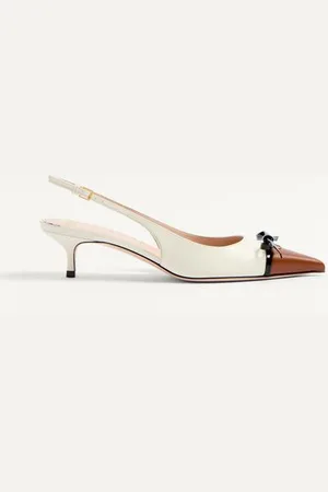 VALENTINO GARAVANI BEPOINTY SLINGBACK-PUMPS AUS ZIEGENLEDER, 45 MM Frau 37.5