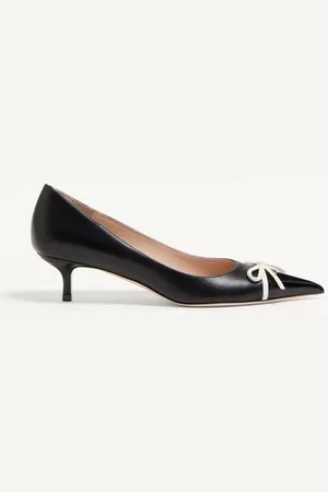 VALENTINO GARAVANI BEPOINTY PUMPS AUS LACKLEDER UND ZIEGENLEDER 45 MM Frau 35.5