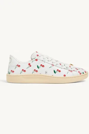 VALENTINO GARAVANI ROYCO SNEAKER AUS NAPPA-KALBSLEDER MIT CHERRYFIC-MUSTER Frau 35.5