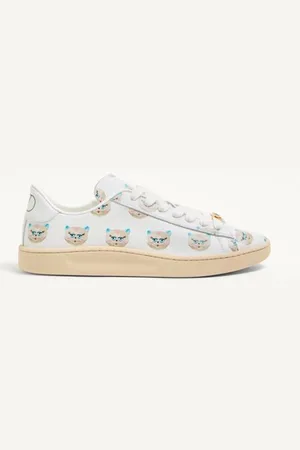 VALENTINO GARAVANI ROYCO SNEAKER AUS NAPPA-KALBSLEDER MIT LE CHAT DE LA MAISON-MOTIV Frau 35.5
