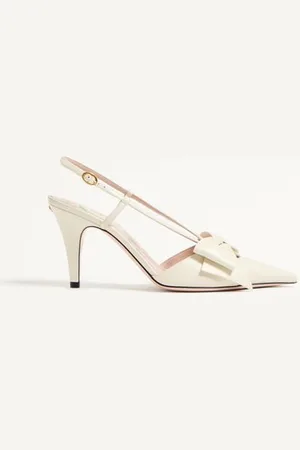 VALENTINO GARAVANI BOWOW SLINGPUMPS AUS ZIEGENLEDER, 85 MM Frau 35.5
