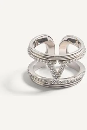 VALENTINO GARAVANI OVALETTE-RING AUS METALL MIT SWAROVSKI®-KRISTALLEN Frau 11