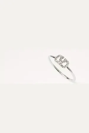 VALENTINO GARAVANI RING VLOGO SIGNATURE AUS METALL MIT SWAROVSKI®-KRISTALLEN Frau 11