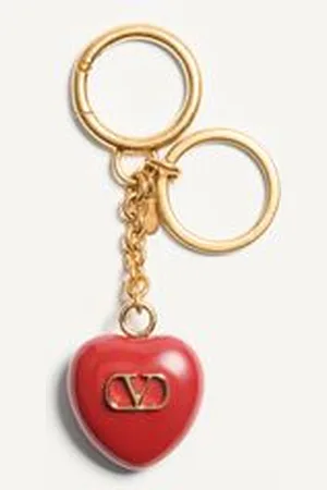 VALENTINO GARAVANI COEUR ROYAL TASCHENANHÄNGER MIT SCHLÜSSELRING AUS METALL UND EMAILLE Frau UNI