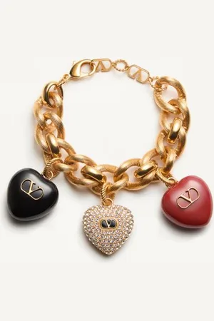 VALENTINO GARAVANI COEUR ROYAL ARMBAND AUS METALL, EMAILLE UND SWAROVSKI® KRISTALLEN Frau M