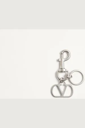 VALENTINO GARAVANI GARAVANI VLOGO SIGNATURE METALL-TASCHENANHÄNGER MIT SCHLÜSSELRING Mann UNI