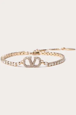 VALENTINO GARAVANI VLOGO SIGNATURE METALL- UND SWAROVSKI®-KRISTALLARMBAND Frau UNI