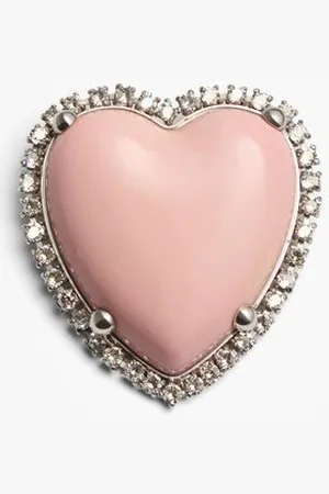 VALENTINO GARAVANI COEUR HYPERBOLE BROSCHE AUS METALL, KUNSTHARZ UND SWAROVSKI® KRISTALLEN Frau UNI