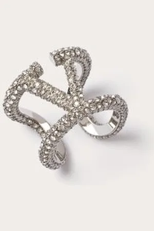 VALENTINO GARAVANI RING „VLOGO SIGNATURE“ AUS METALL MIT SWAROVSKI®-KRISTALLEN Frau 11