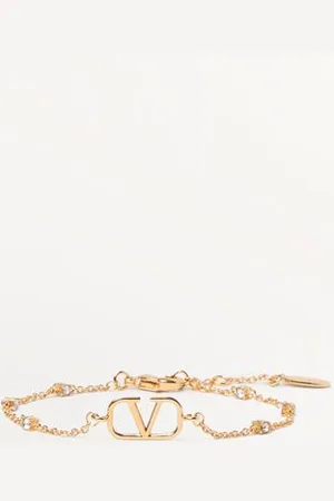 VALENTINO GARAVANI VLOGO SIGNATURE METALL- UND SWAROVSKI®-KRISTALLARMBAND Frau UNI