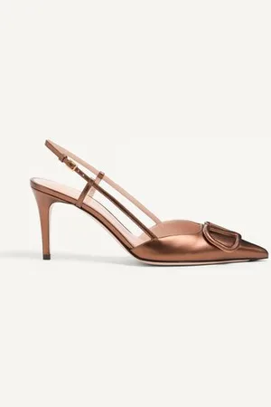 VALENTINO GARAVANI VLOGO SIGNATURE SLINGPUMPS AUS LACKIERTEM NAPPALEDER, 80 MM Frau 35.5