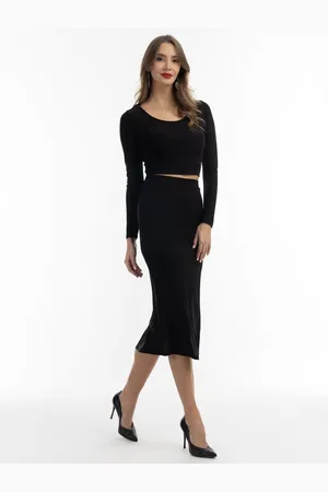 Faina Cropped Jersey-Top
