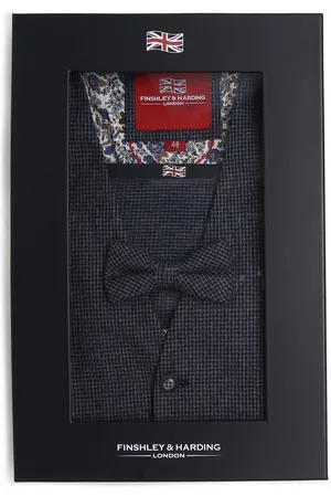 Finshley & Harding London Weste mit Fliege und Einstecktuch