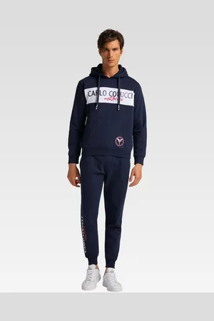 Carlo Colucci Hoodie ohne Reißverschluss