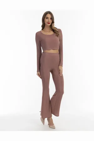 Faina Cropped Jersey-Top