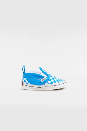Vans Baby Slip-On Crib Schuhe mit Klettverschluss (0-1 Jahr), Blau/Weiß, Größe: 17