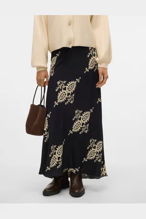 VERO MODA Vmque Hohe Taille Langer Rock