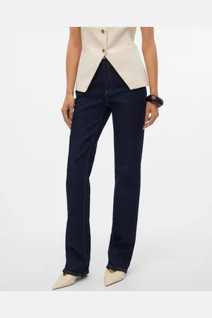 VERO MODA Vmtessa Hohe Taille Gerade Geschnitten Jeans