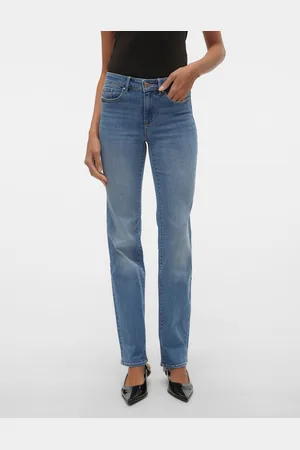 VERO MODA Vmflash Mid Rise Gerade Geschnitten Jeans