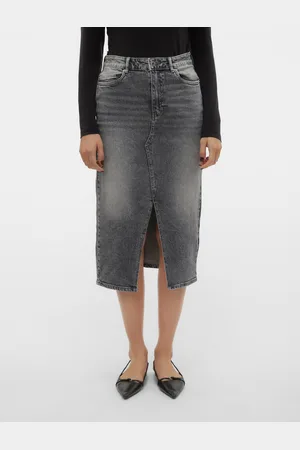 VERO MODA Vmveri Hohe Taille Midirock