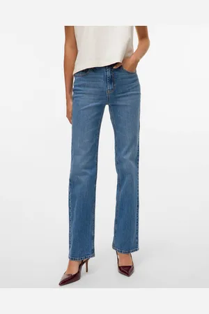 VERO MODA Vmtessa Hohe Taille Gerade Geschnitten Jeans