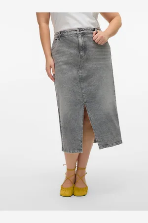 VERO MODA Vmcveri Hohe Taille Langer Rock