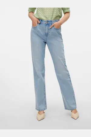 VERO MODA Vmtessa Hohe Taille Gerade Geschnitten Jeans