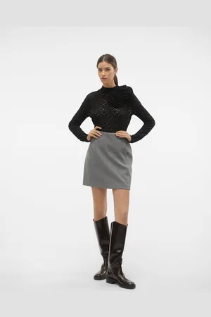 VERO MODA Vmfortuneallison Hohe Taille Langer Rock