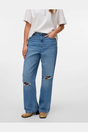 VERO MODA Snkaitlyn Hohe Taille Gerade Geschnitten Jeans