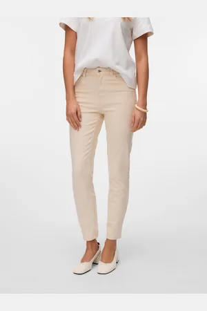 VERO MODA Vmbrenda Hohe Taille Gerade Geschnitten Knöchel Jeans