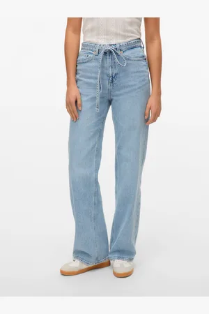 VERO MODA Vmtessa Hohe Taille Weiter Beinschnitt Jeans
