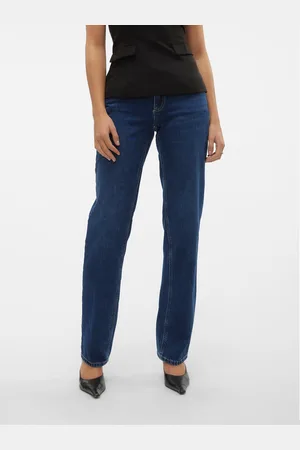 VERO MODA Vmpam Niedrige Taille Gerade Geschnitten Jeans