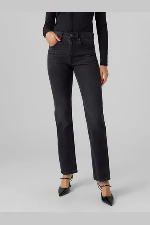 VERO MODA Vmhailey Hohe Taille Gerade Geschnitten Jeans